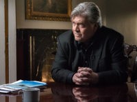 Steve Bannon, executive chairman of Breitbart News, speaks with CBS News' Charlie Rose for a 60 Minutes interview in the 