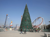 Iraqi Christians have raised a 30-ft. tall Christmas tree in Baghdad to celebrate both the holiday and the expulsion of ISIS extremists by Iraq Security Forces.